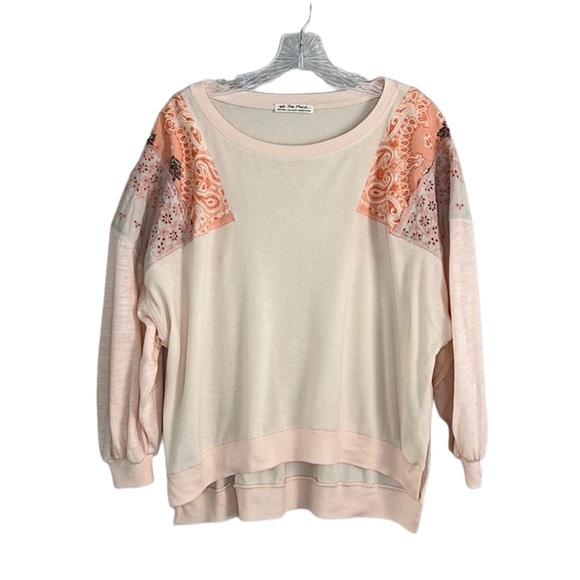 We the Free Free People Feelin It Slouchy tee in alabaster combo size XS - Picture 14 of 14